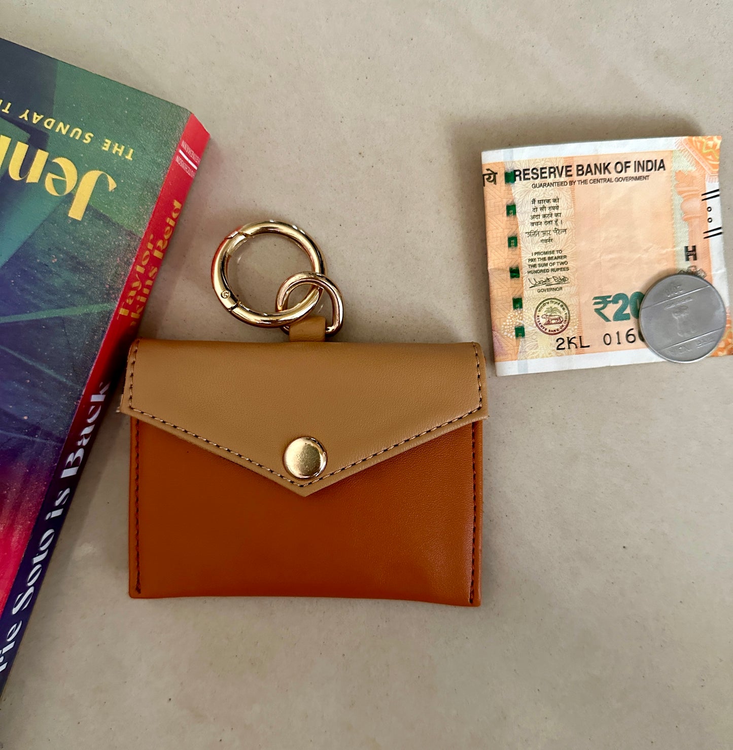 TAN MINI COIN POUCH