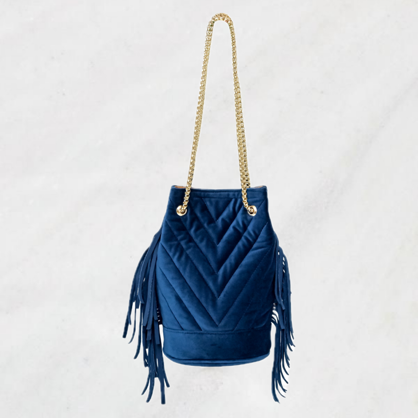 BLUE SUEDE PARTY BAG