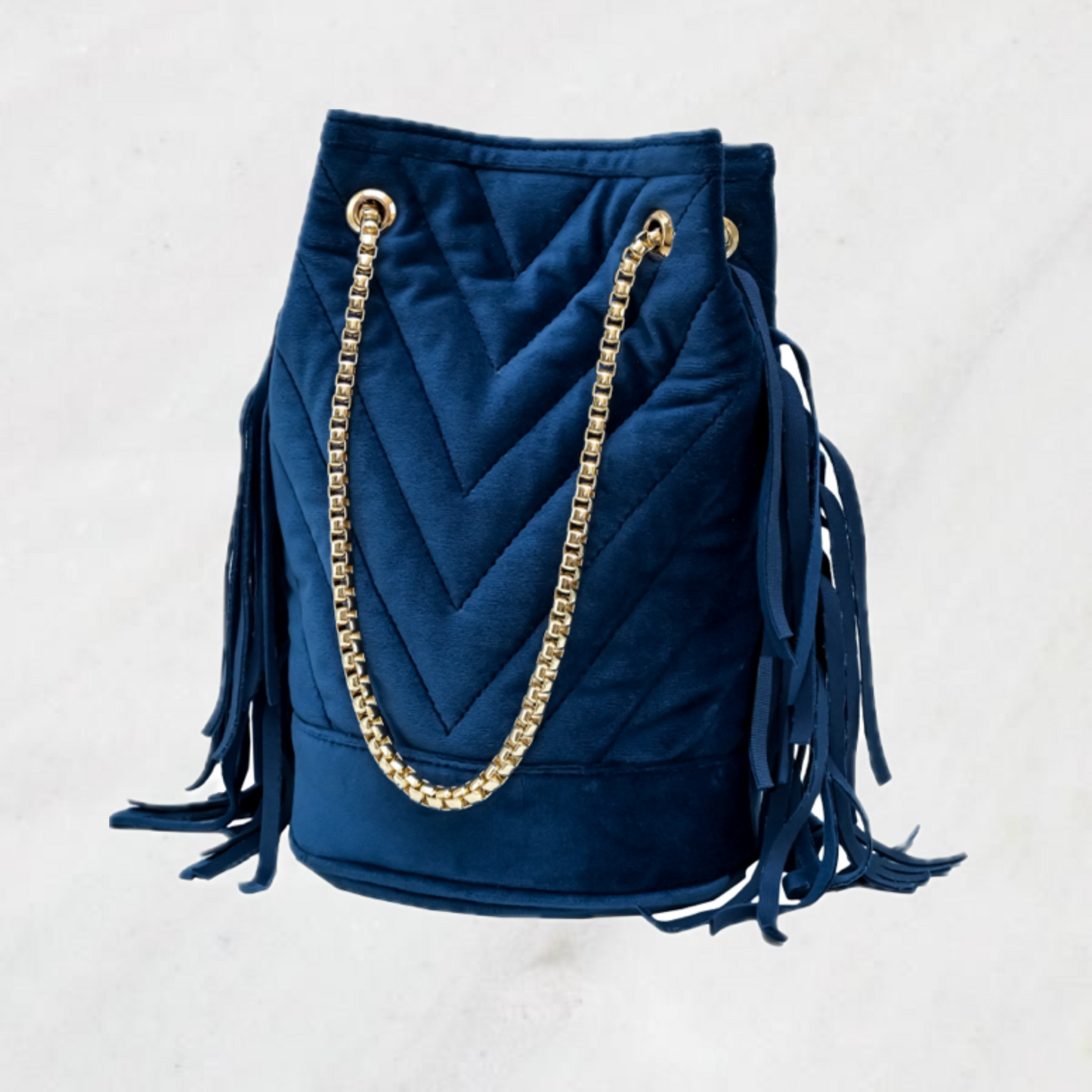 BLUE SUEDE PARTY BAG