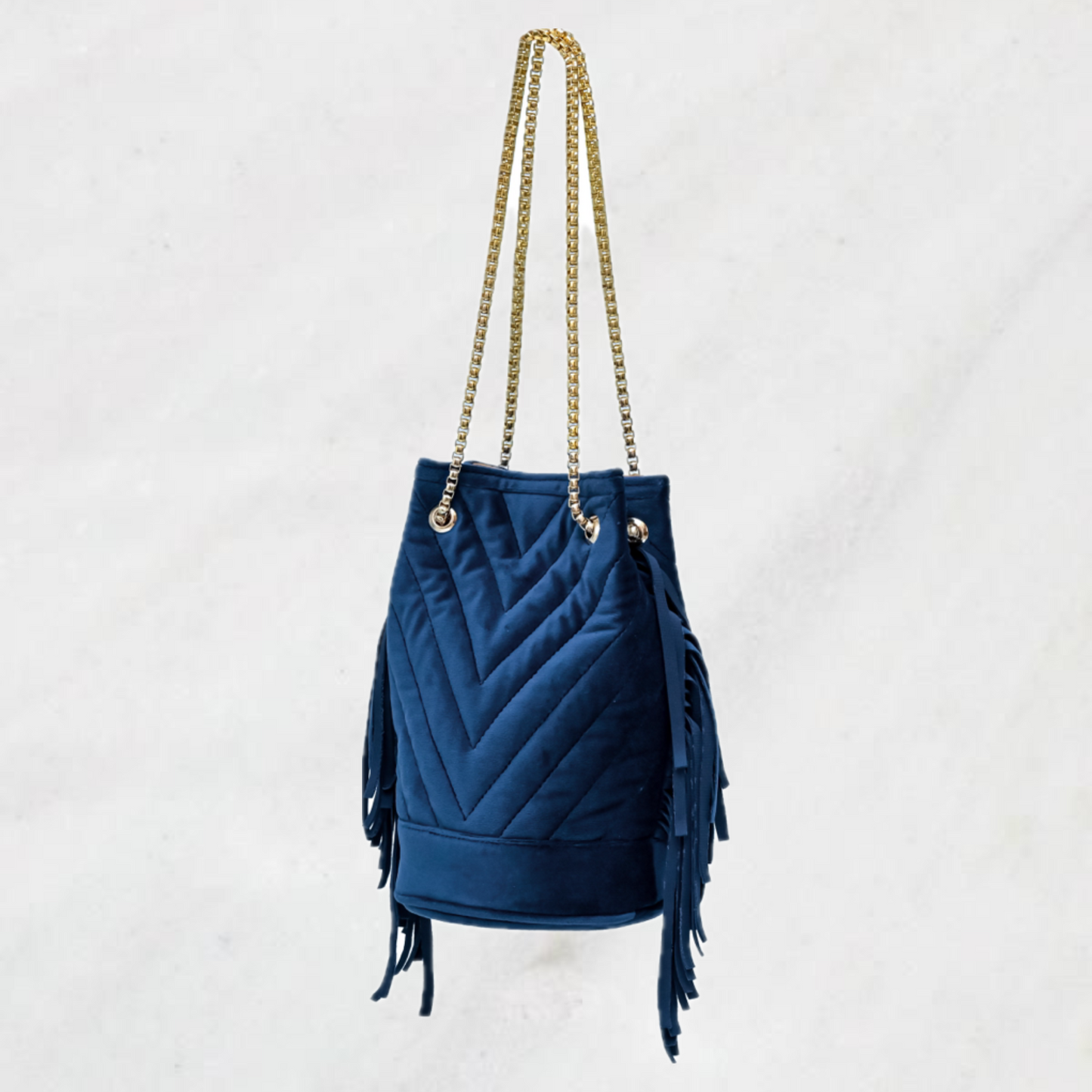 BLUE SUEDE PARTY BAG