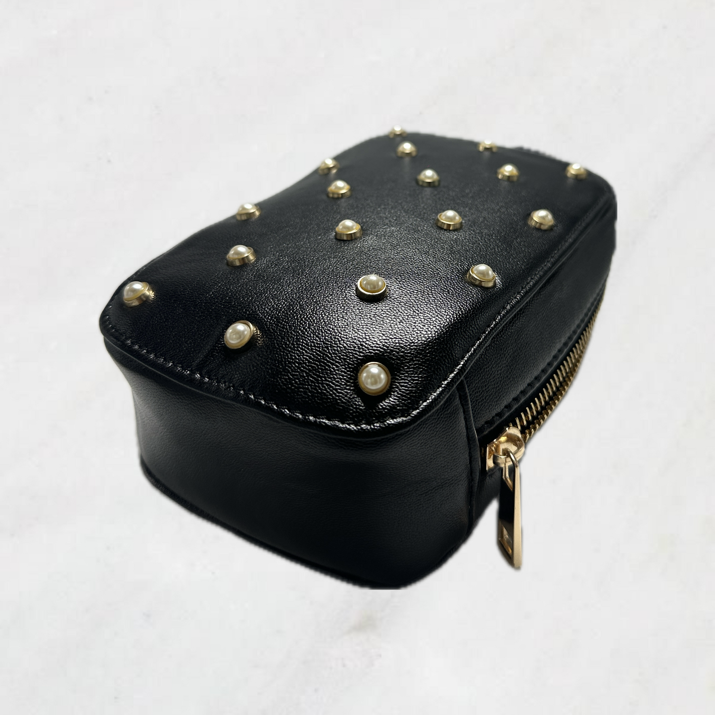 NOIR PEARL STUDDED MOBILE SLING